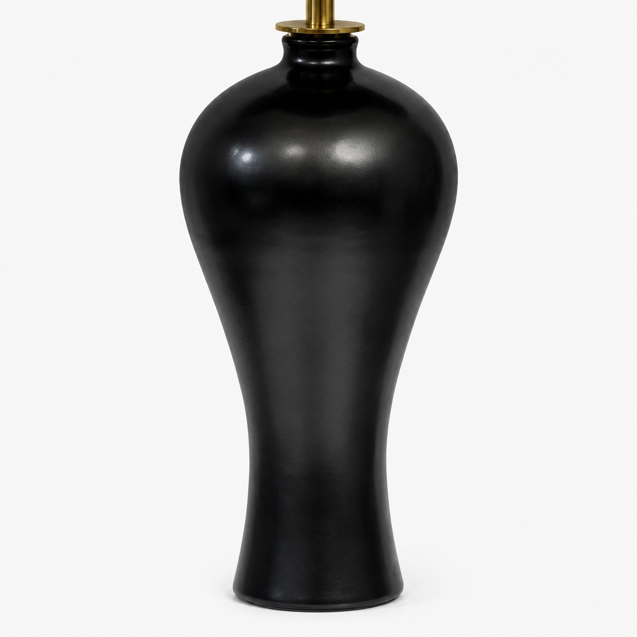 Dark sculptural table lamp base detail
