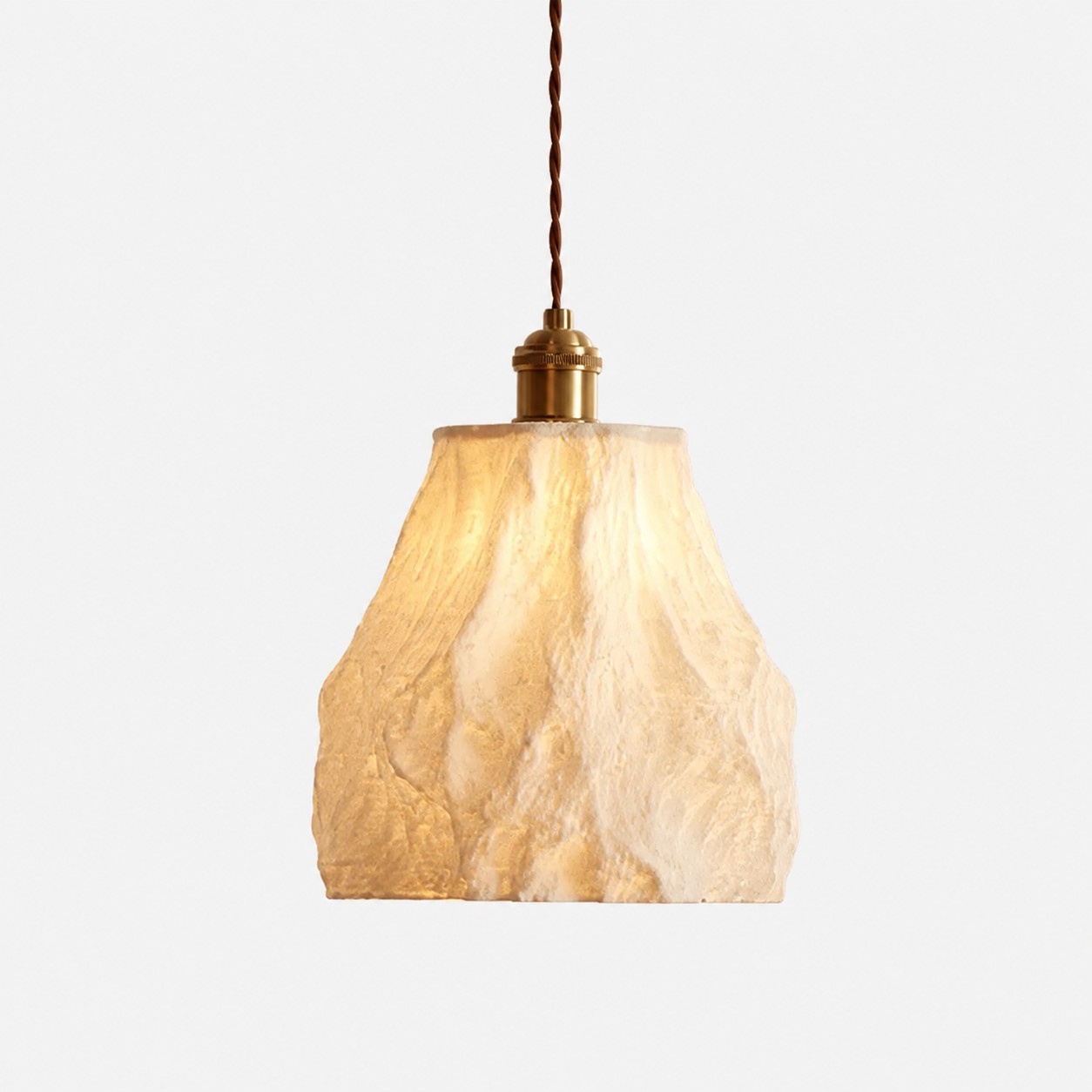 Cloud Fold ceramic pendant lamp white background SKU image