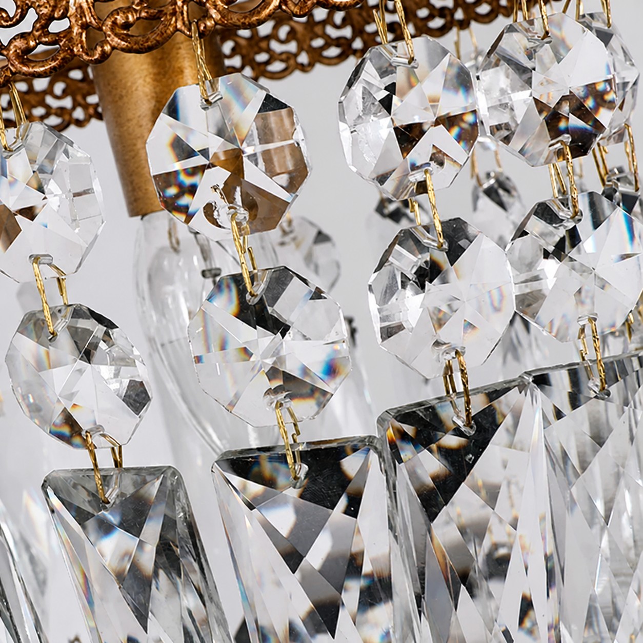 Mini lampada a sospensione in cristallo sfaccettato - dettaglio 2