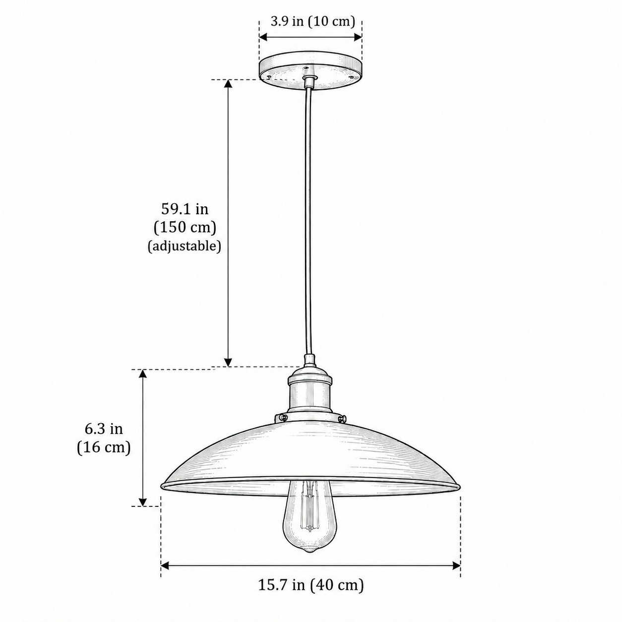 15,7 Zoll (40 cm) / Schwarz