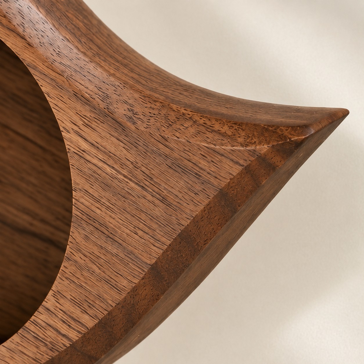 Crescent frame mounted on a wood door