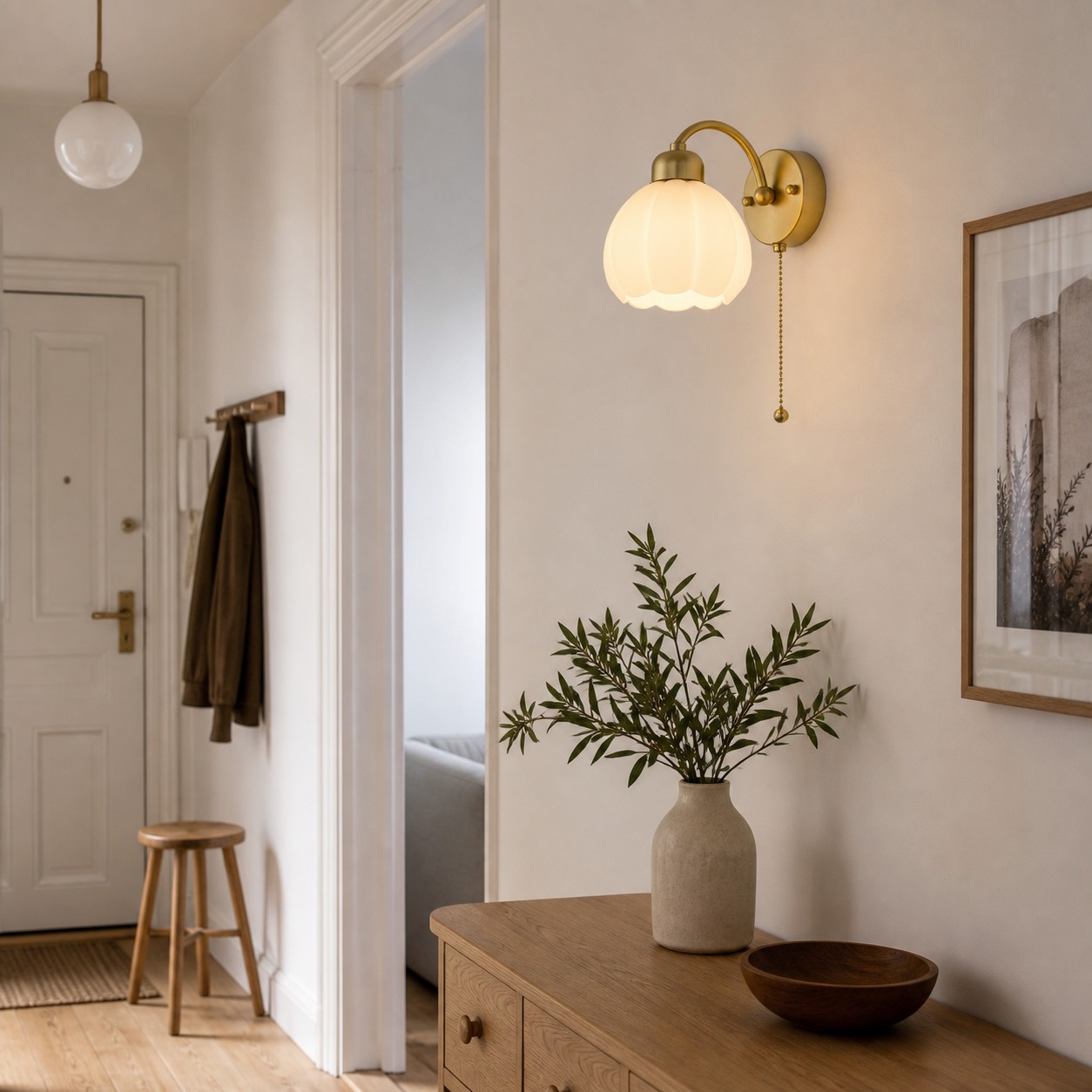 Wandlampe im Flur