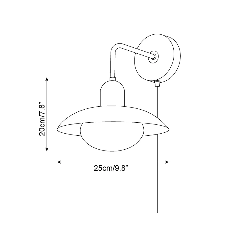 Travertine disc wall lamp dimensions, 25 cm wide by 20 cm high