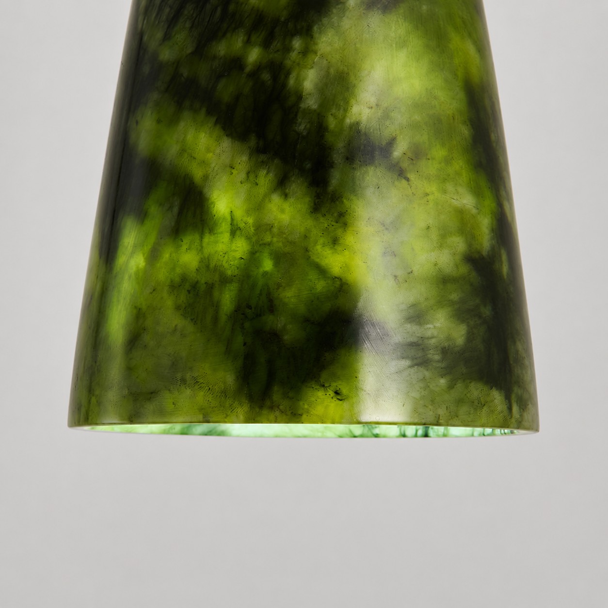 deep green jade shade detail