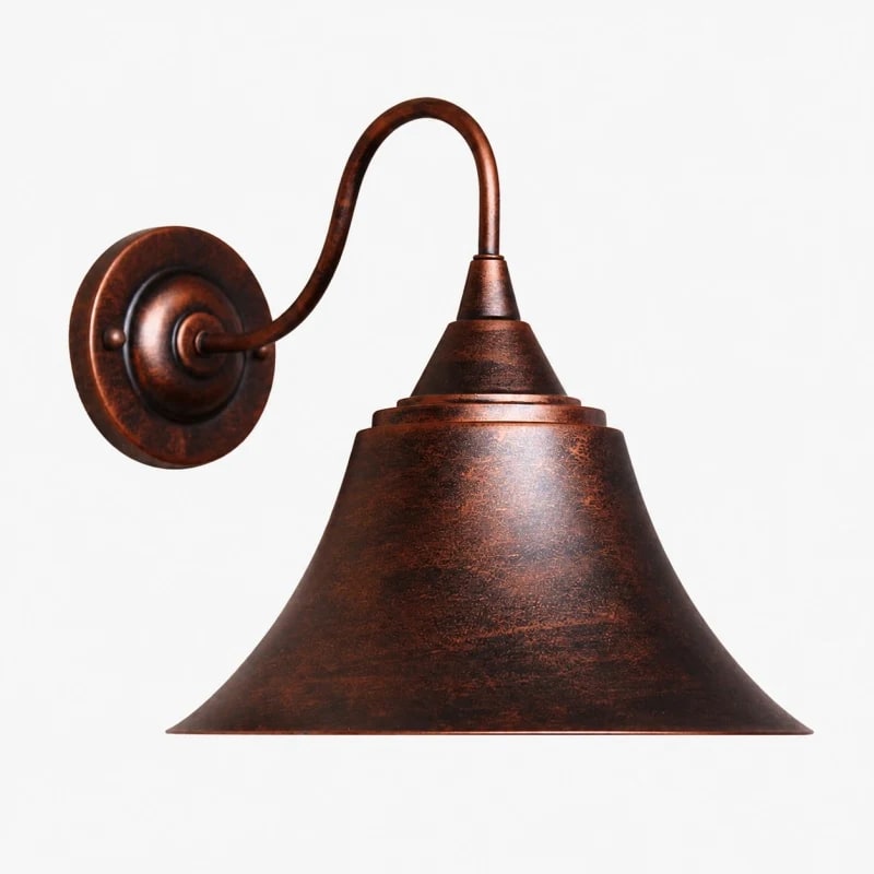 Rust finish wall sconce