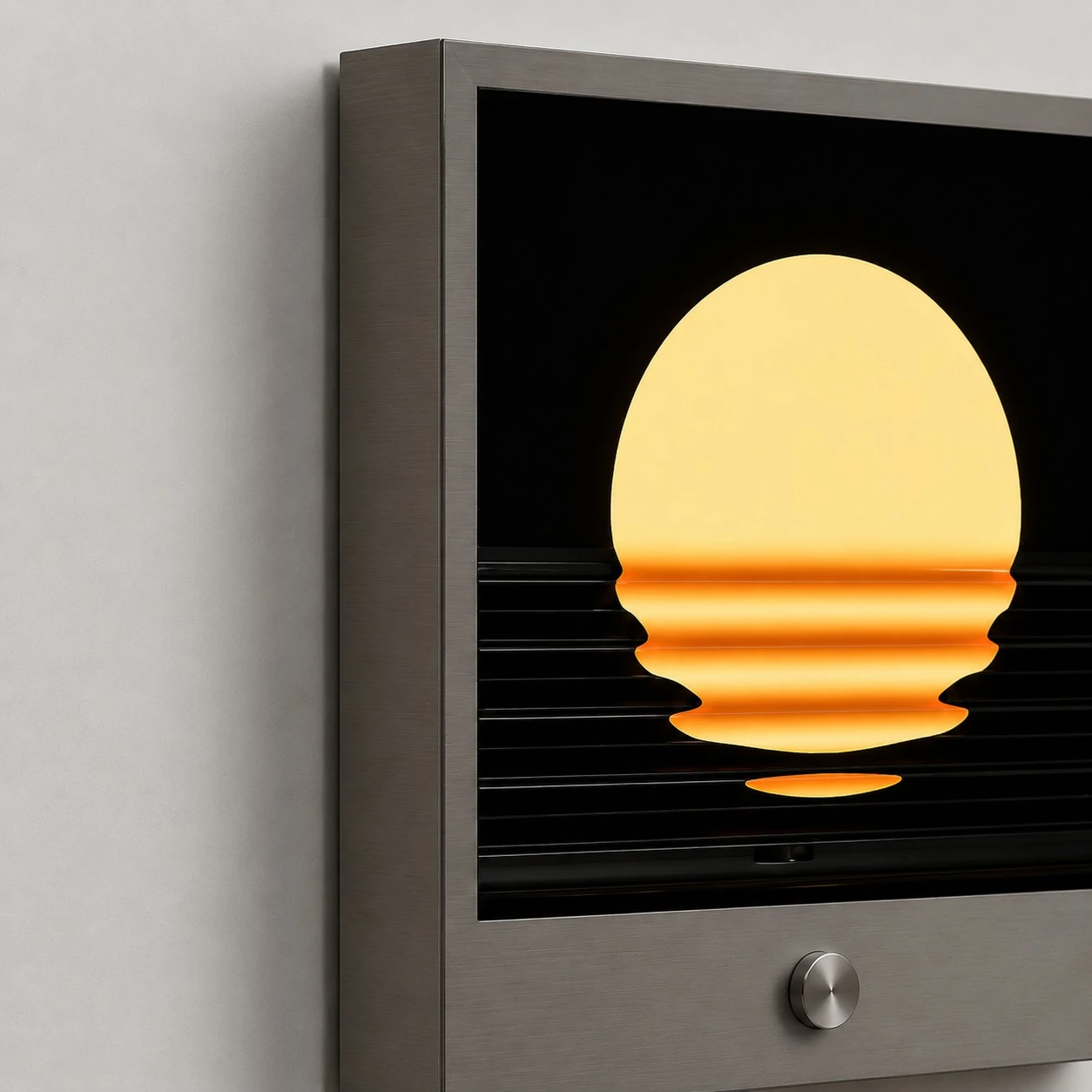 Complete front view of the Sunset Ripple Wall Light