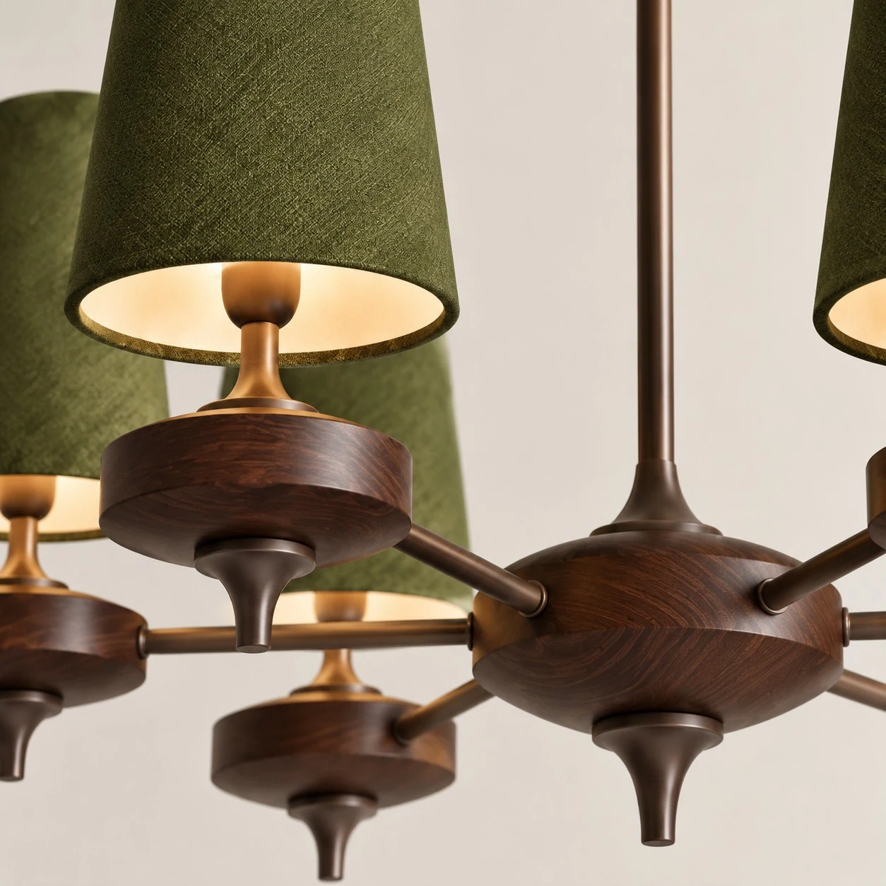 Close-up of chandelier arms and fittings