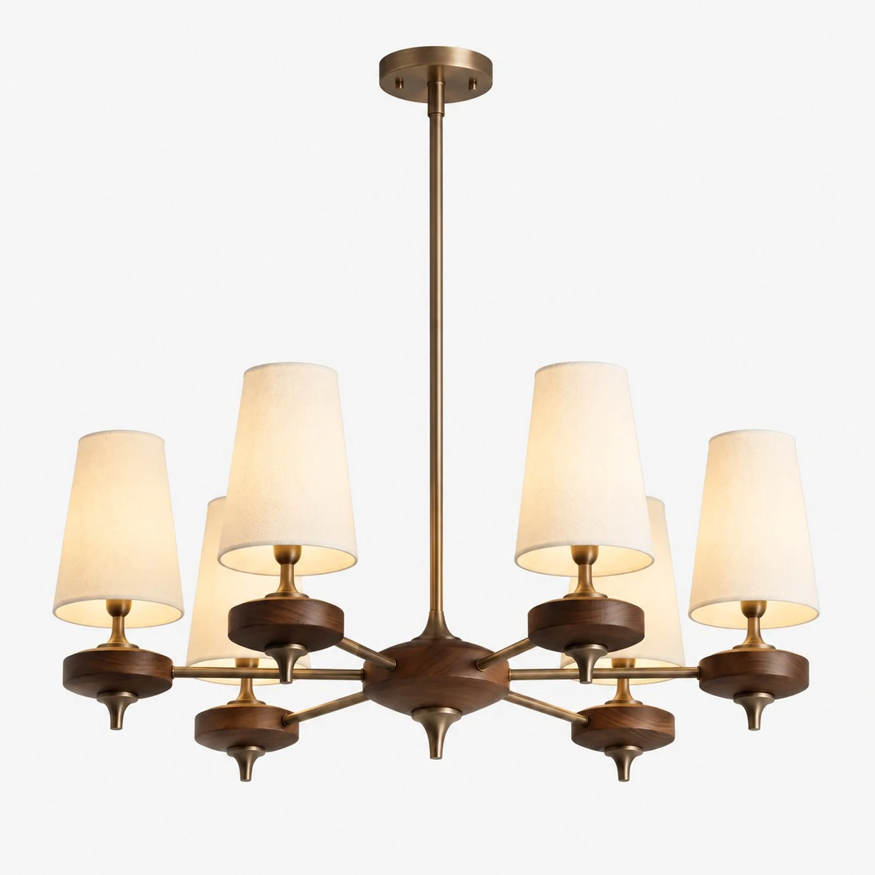 White shade Hour Rho chandelier