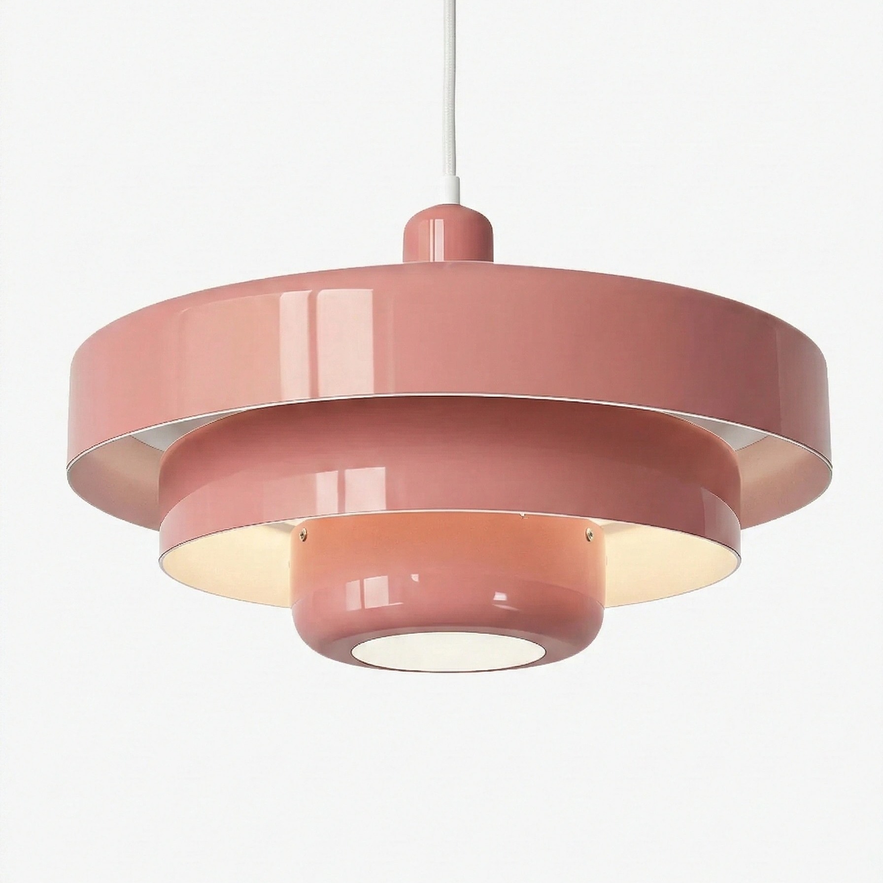 Suspension macaron &agrave; trois disques &mdash; m&eacute;tal peint nordique