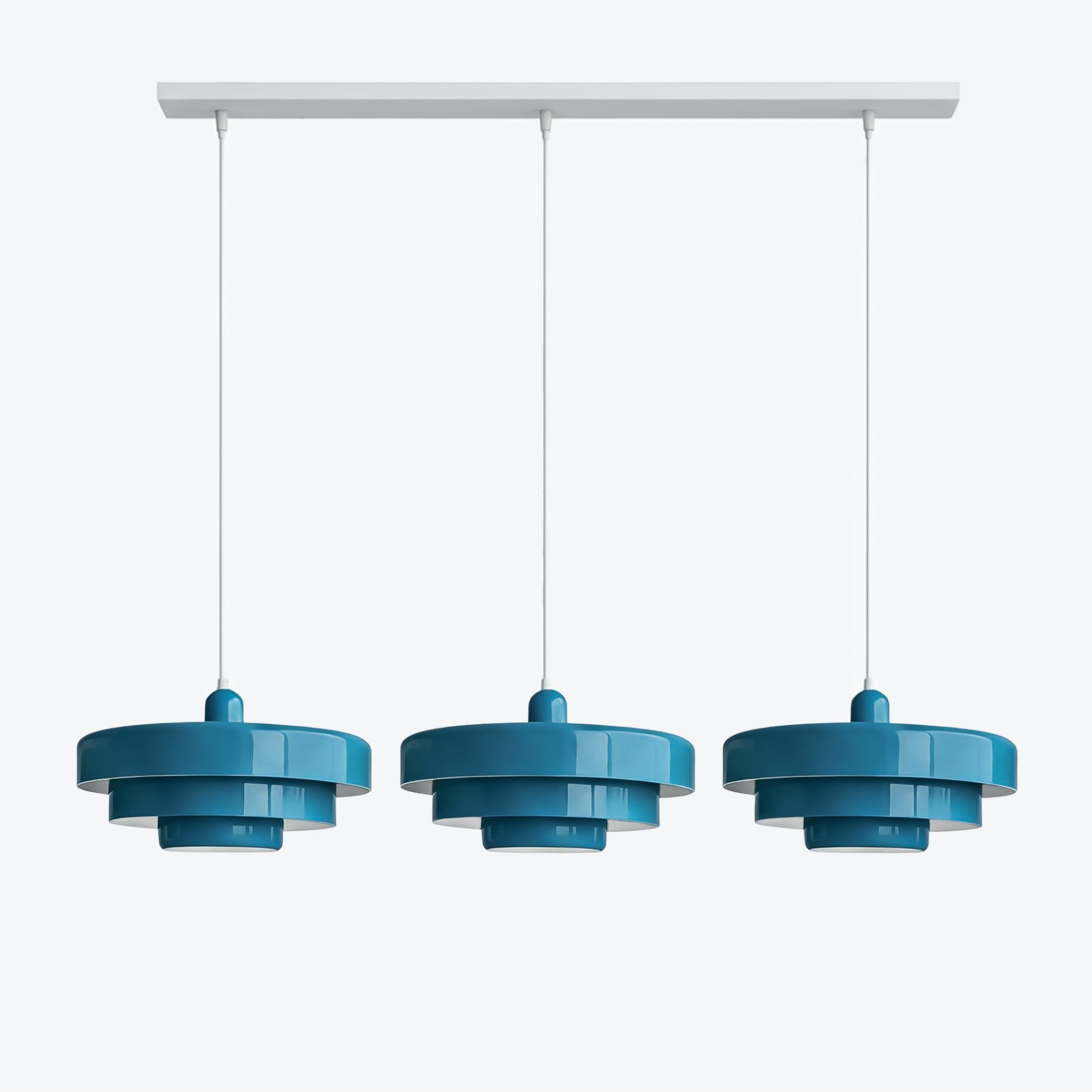 Suspension macaron &agrave; trois disques &mdash; m&eacute;tal peint nordique