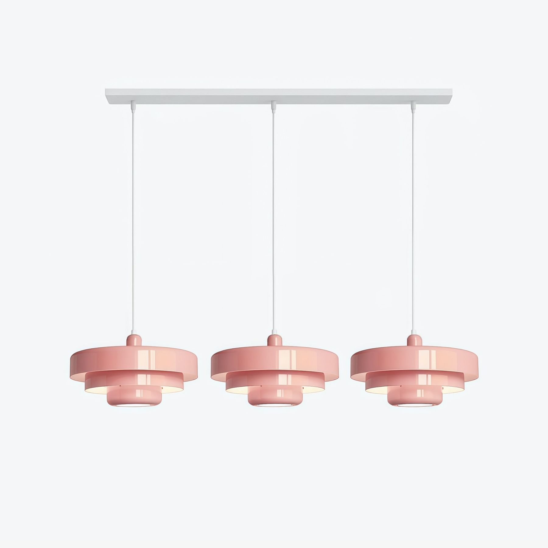 Suspension macaron &agrave; trois disques &mdash; m&eacute;tal peint nordique
