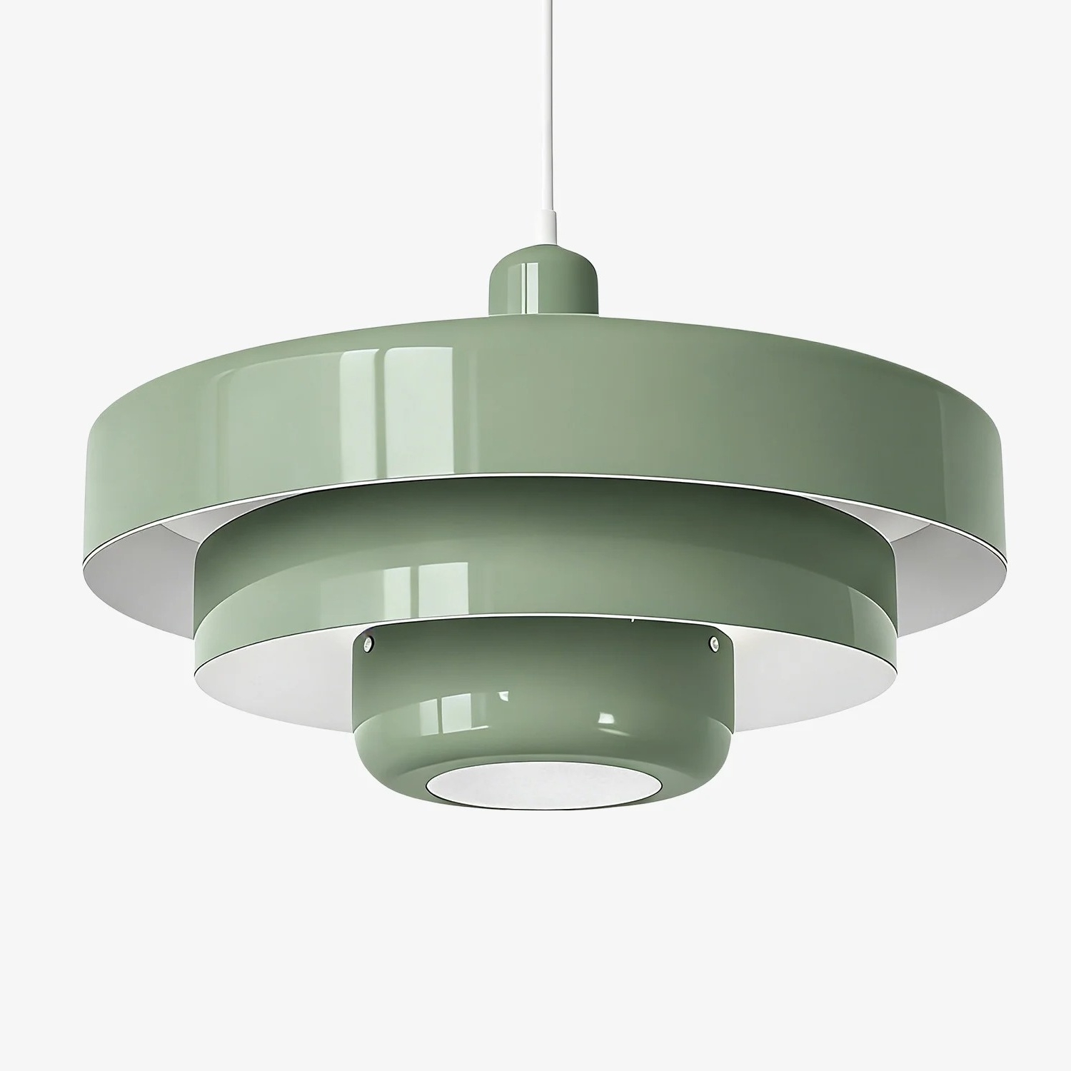 Suspension macaron &agrave; trois disques &mdash; m&eacute;tal peint nordique