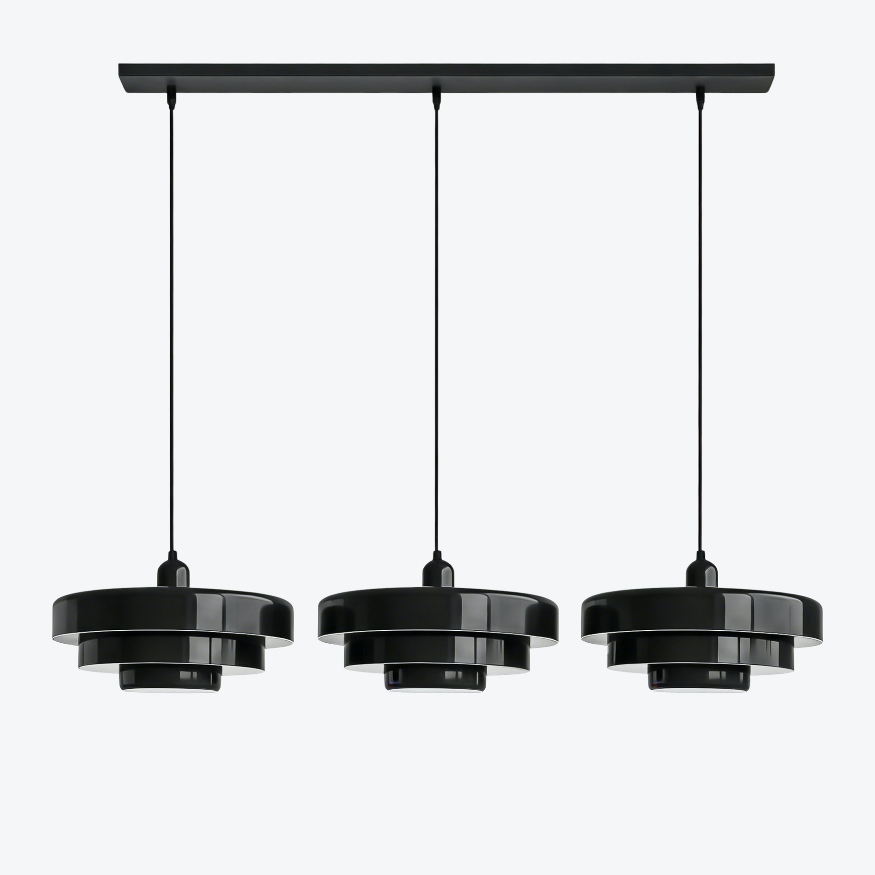 Suspension macaron &agrave; trois disques &mdash; m&eacute;tal peint nordique