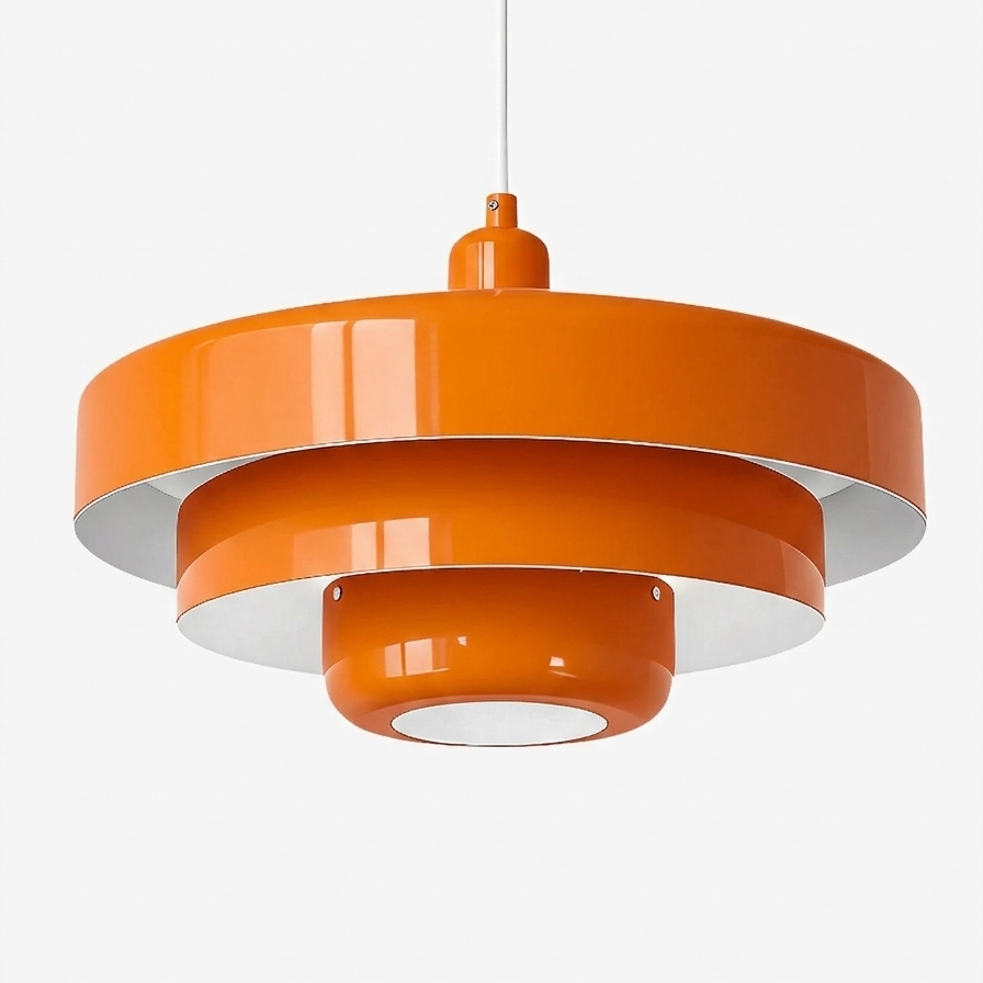 Suspension macaron &agrave; trois disques &mdash; m&eacute;tal peint nordique
