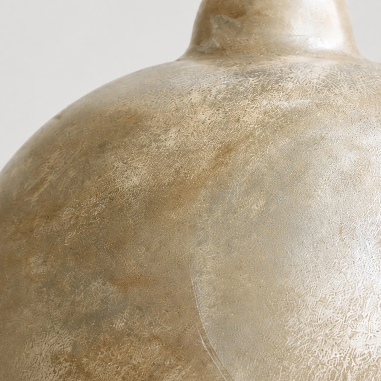 Close up of the distressed metal texture