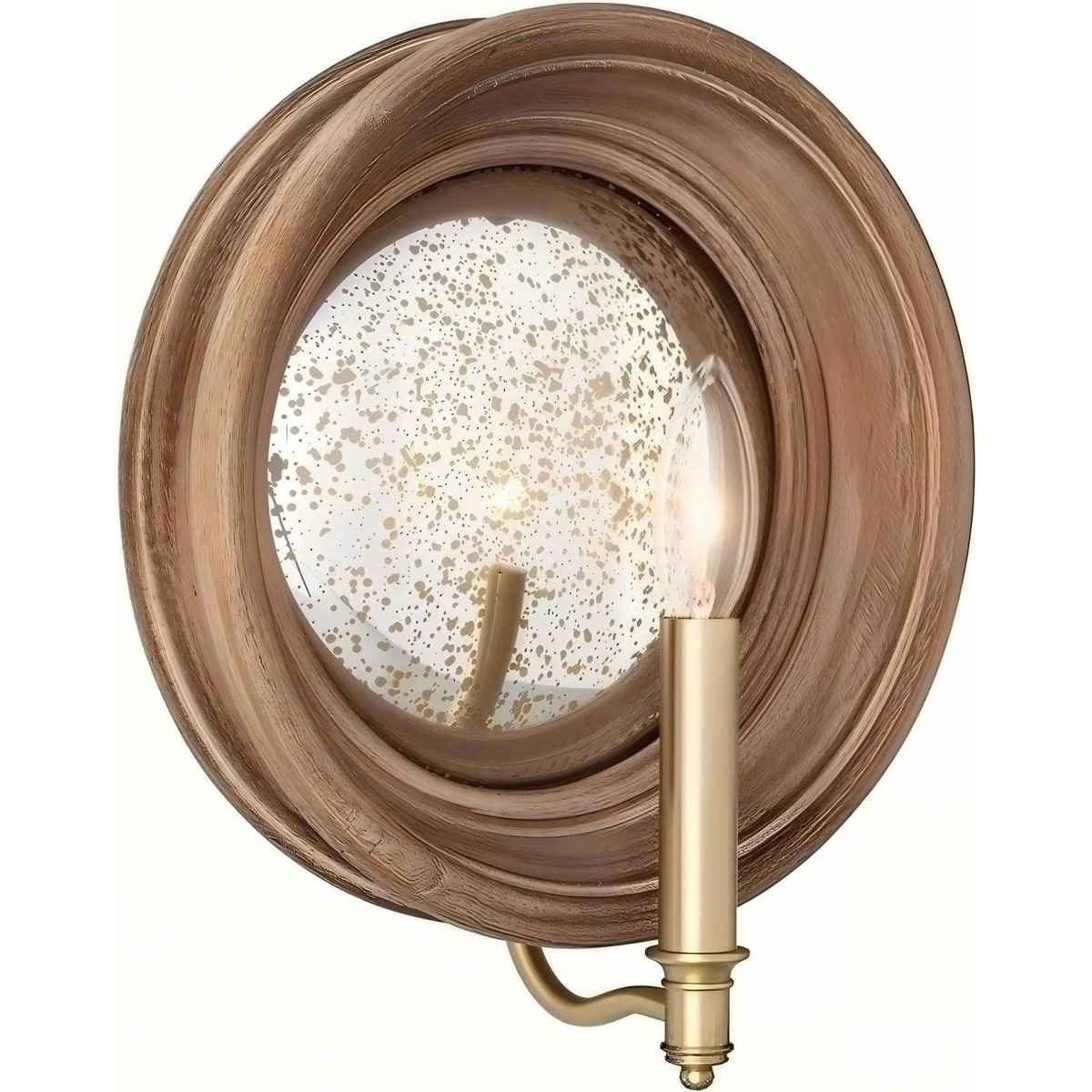 Natural wood wall sconce option
