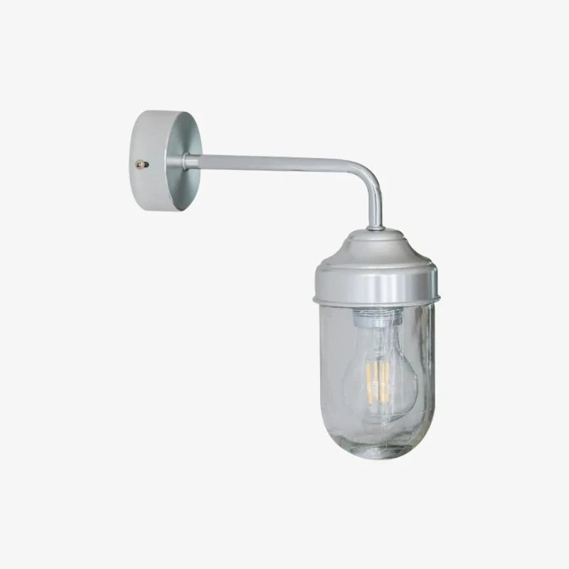 Aluminum Glass Wall Sconce