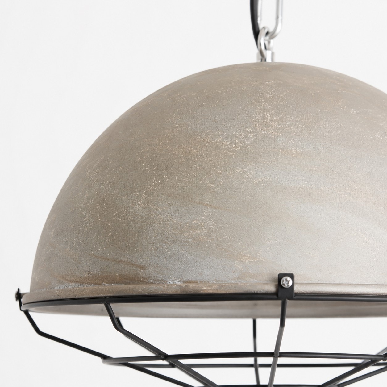 Aged beige shade texture and black cage detail