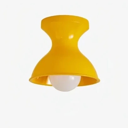 Yellow modern resin ceiling light