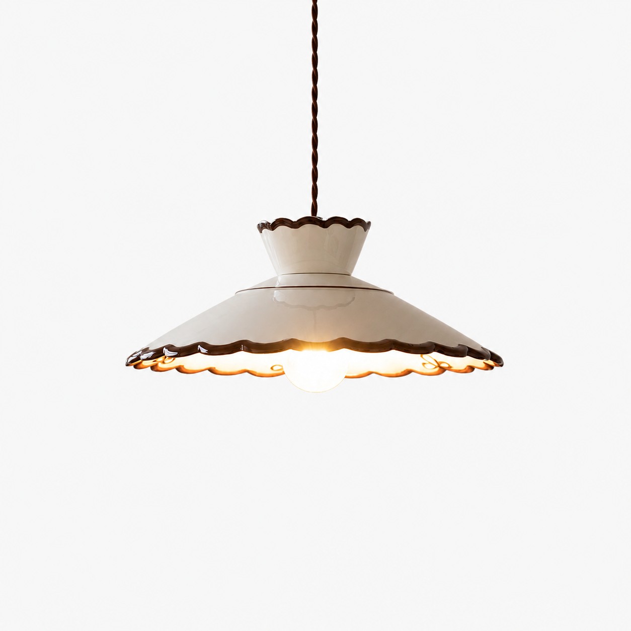 33 cm one head creamy white ceramic pendant option