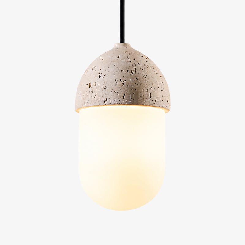 A style travertine pendant light, 4.7 inch / 12 cm
