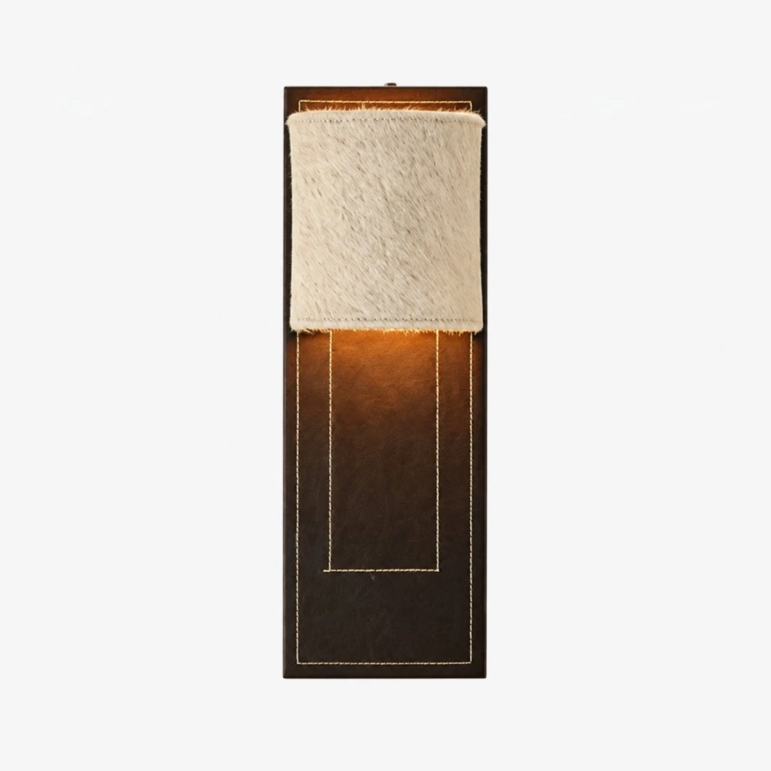 Leather wall sconce product view