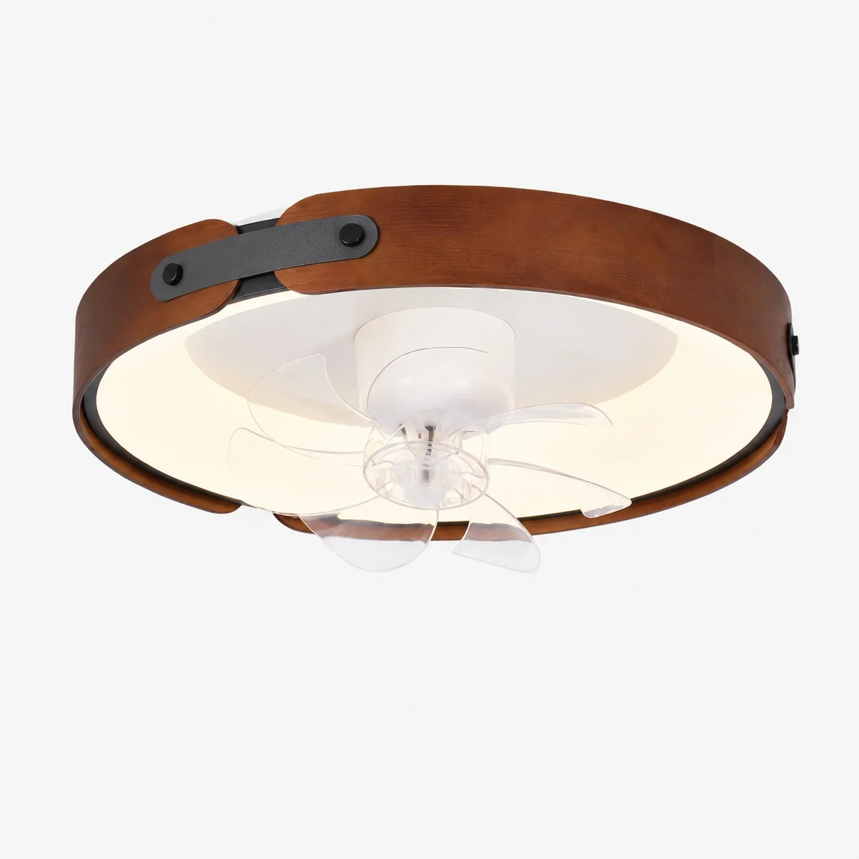 Oscillating walnut ceiling light 42 cm