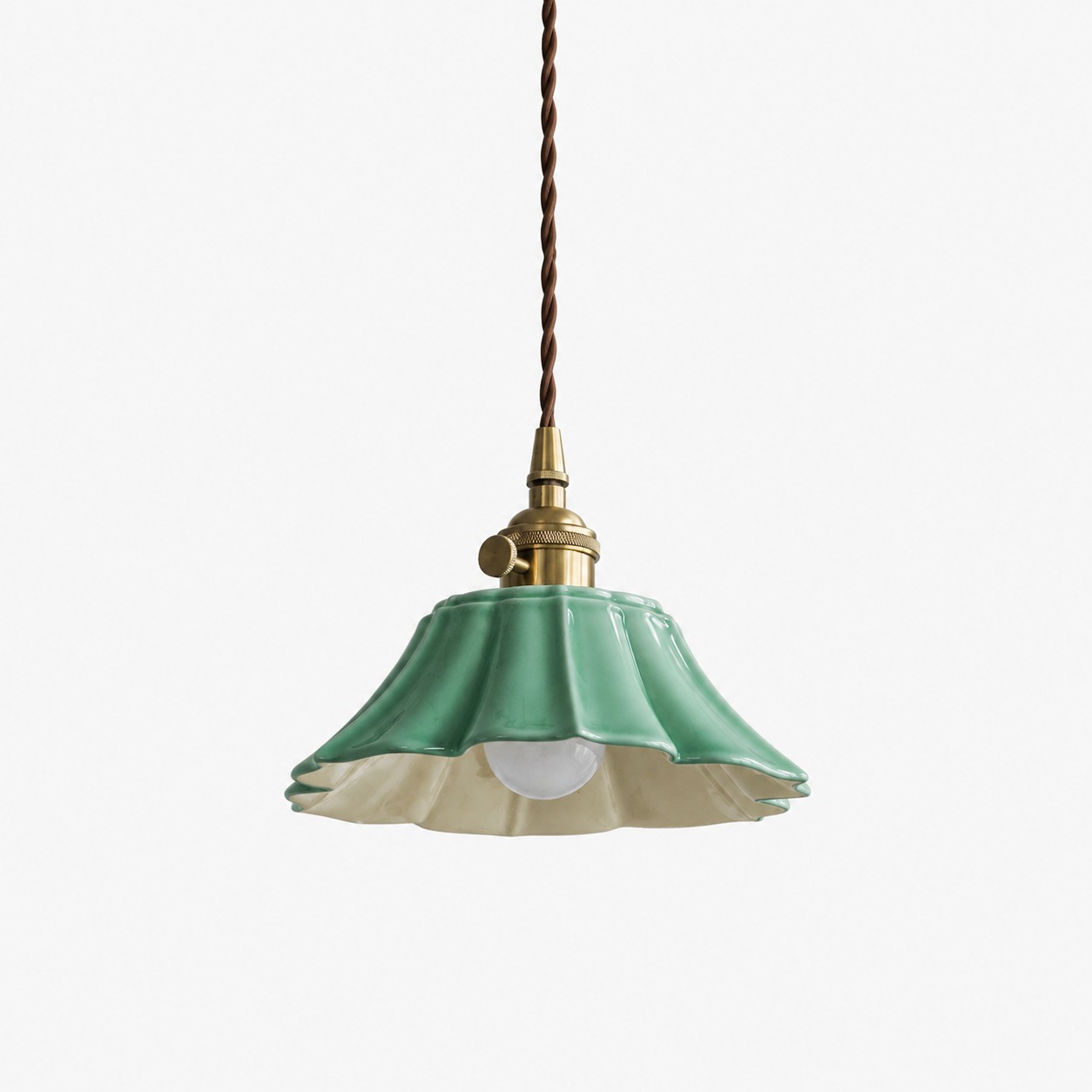 Style B Sage Green ceramic pendant light