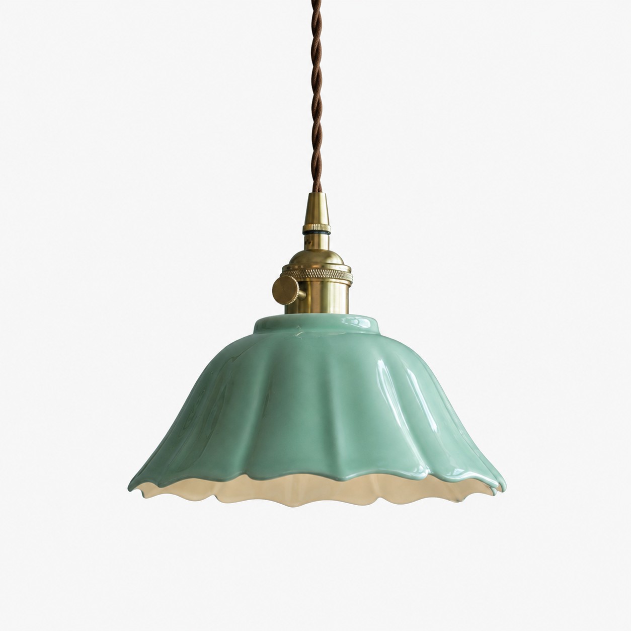 Style A Sage Green ceramic pendant light