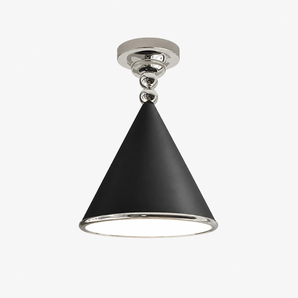 Black + Chrome 30 cm / 11.8 in ceiling light