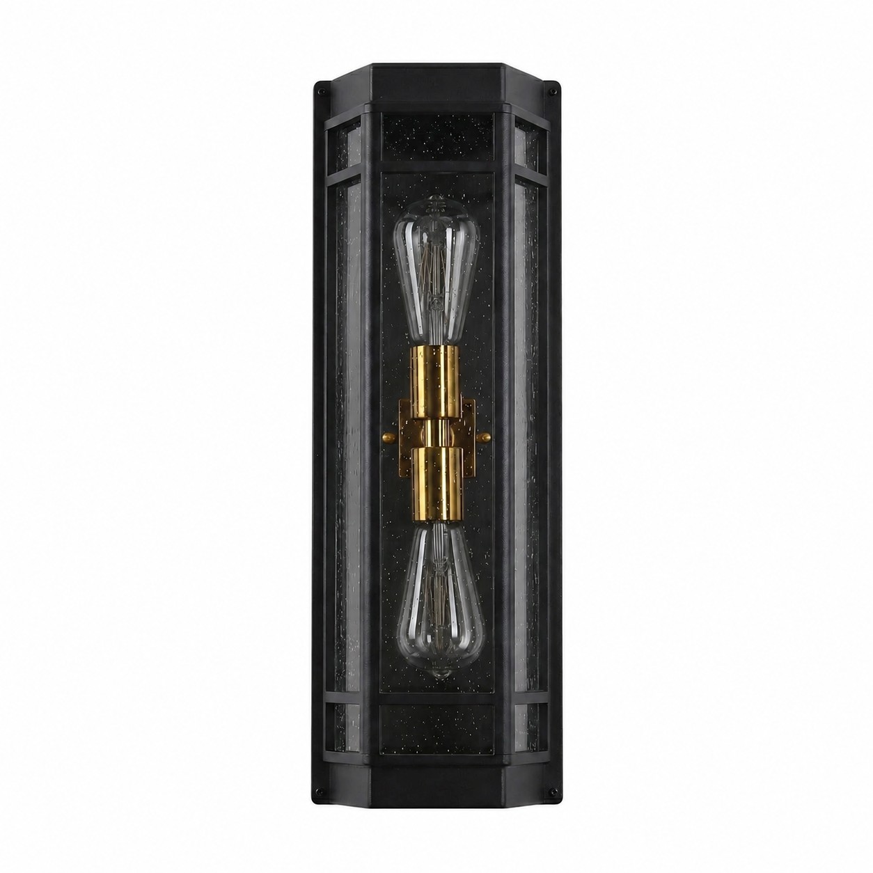 Black glass outdoor wall sconce SKU product image