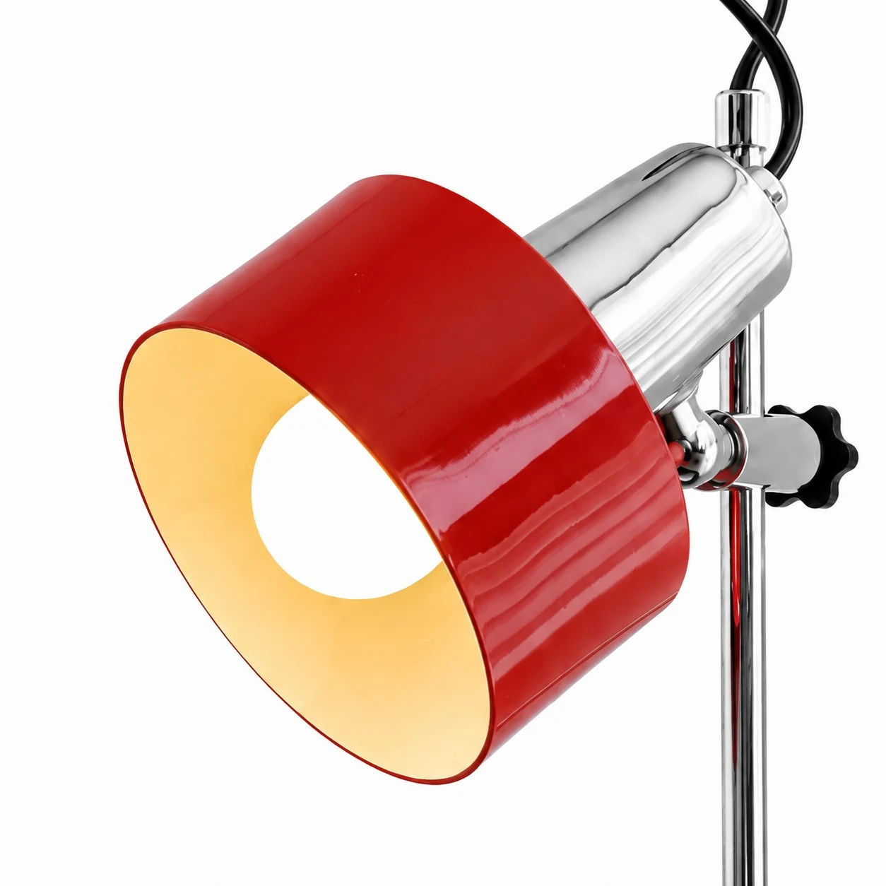 Retro red glossy shade detail