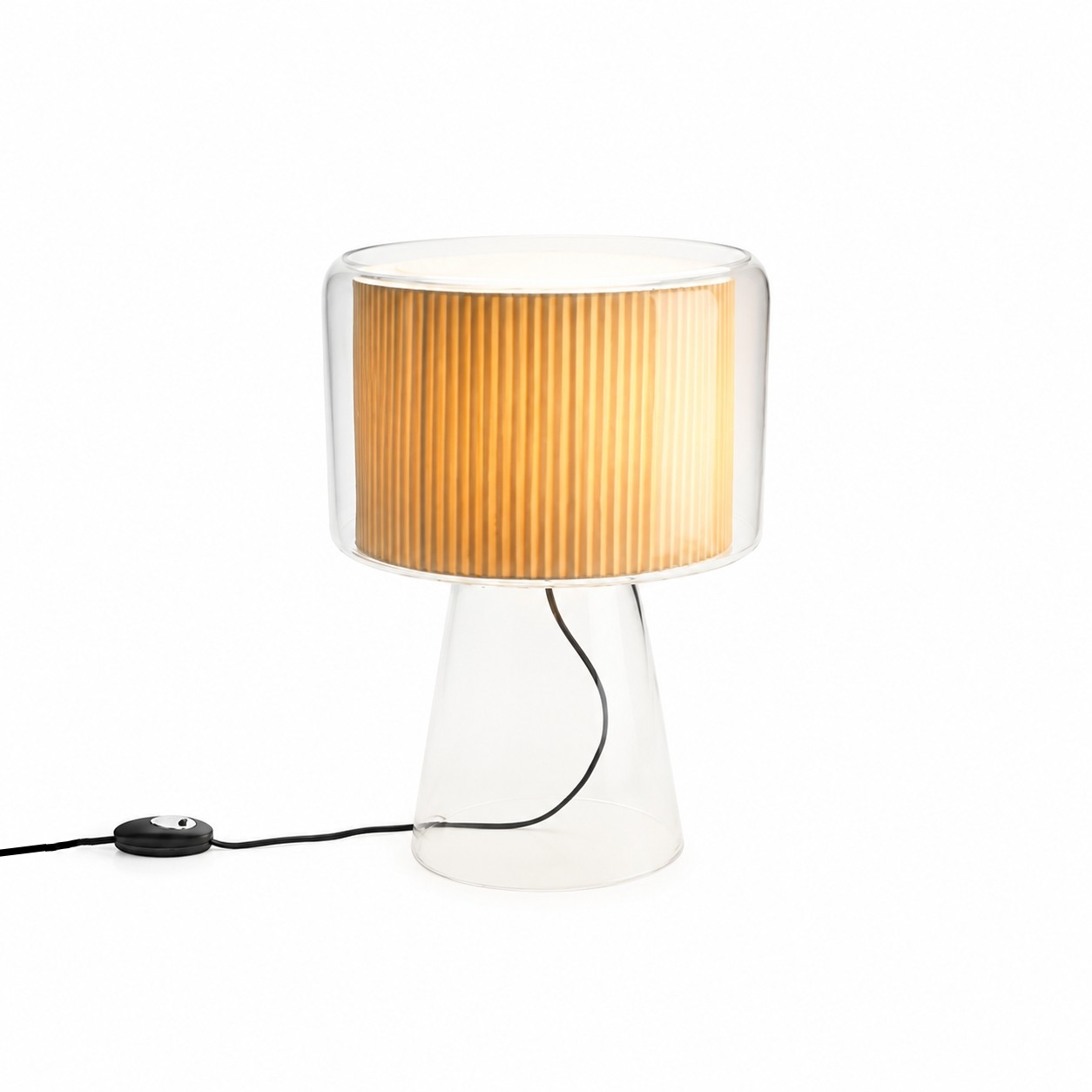 Pleated fabric shade