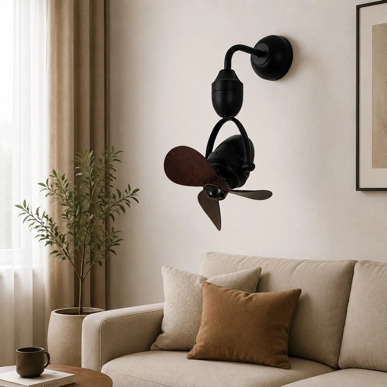 small ceiling fan room scene