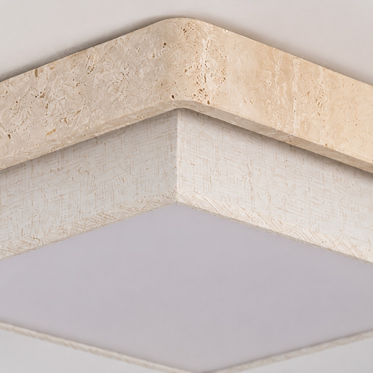 Travertine Fabric Flush Mount Ceiling Light material detail