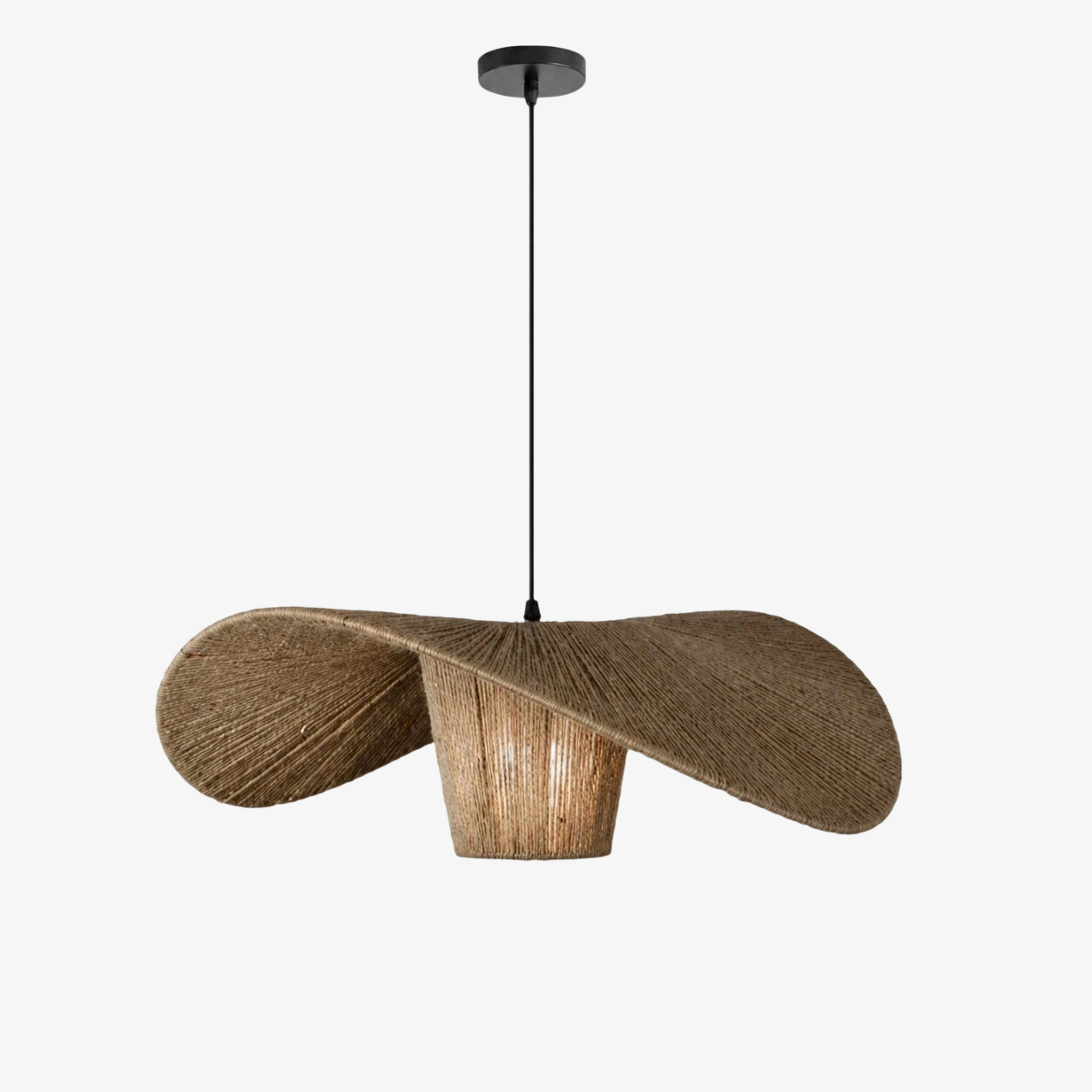 100 cm hemp rope pendant light size option