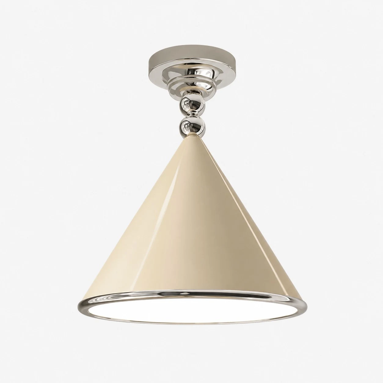 Cream White + Chrome 40 cm / 15.7 in ceiling light