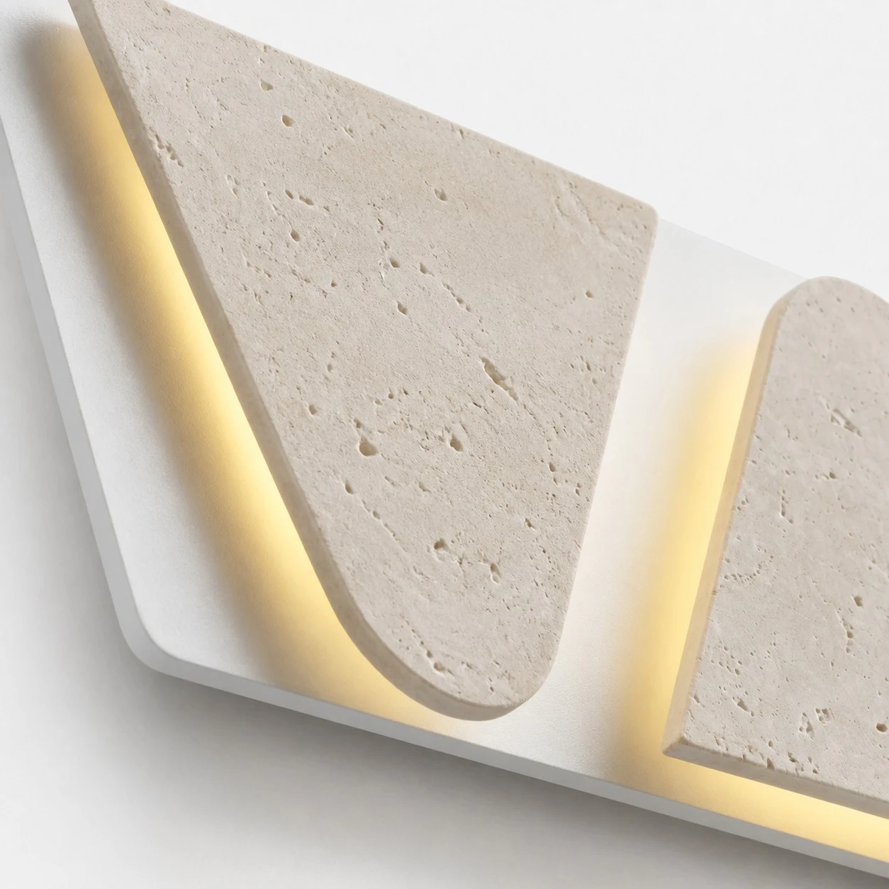 Travertine-texture multi-head wall sconce detail 2