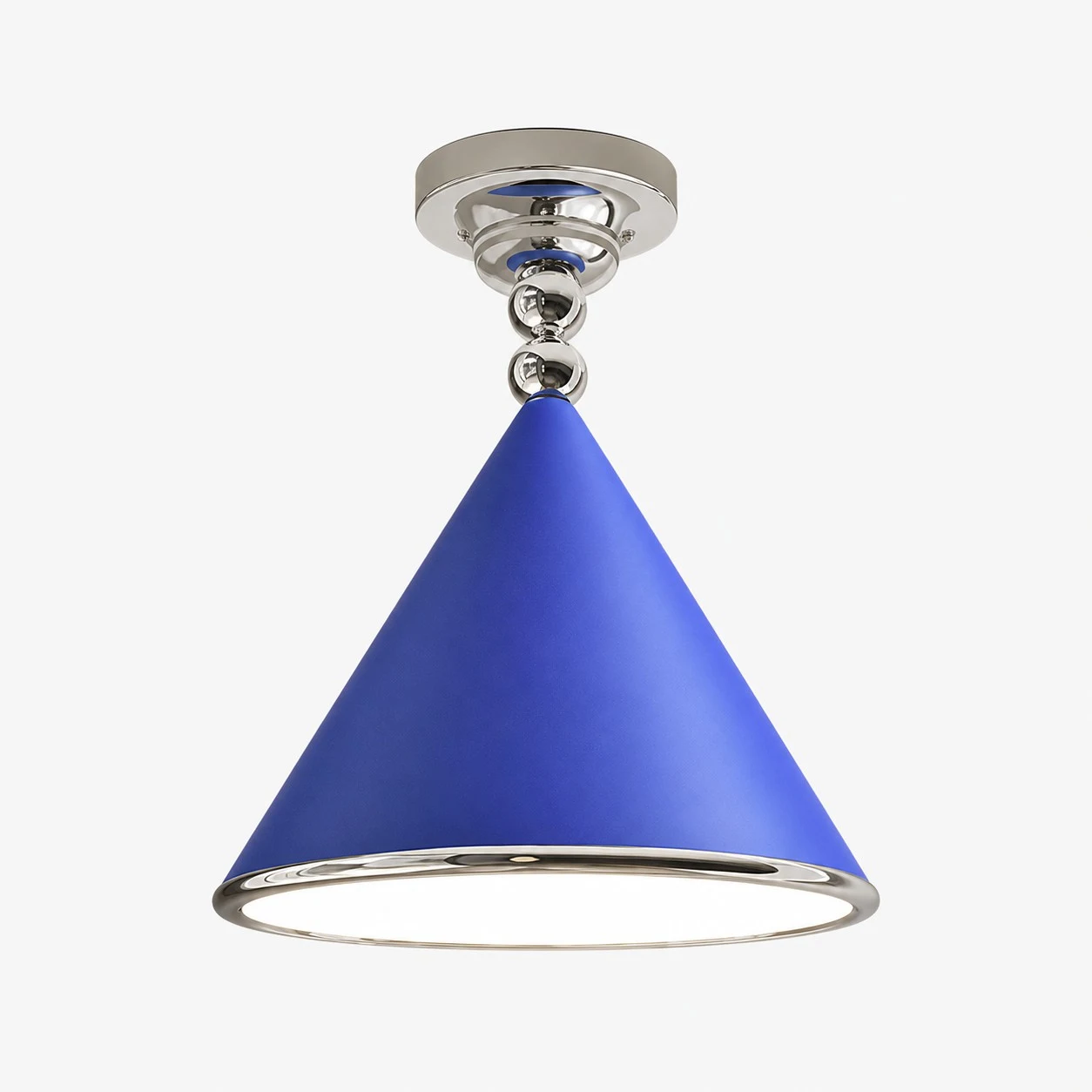 Blue + Chrome 40 cm / 15.7 in ceiling light