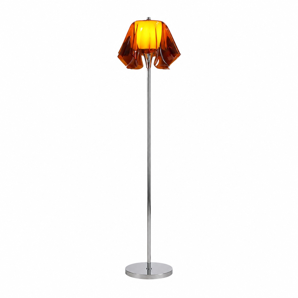 Wine red acrylic floor lamp