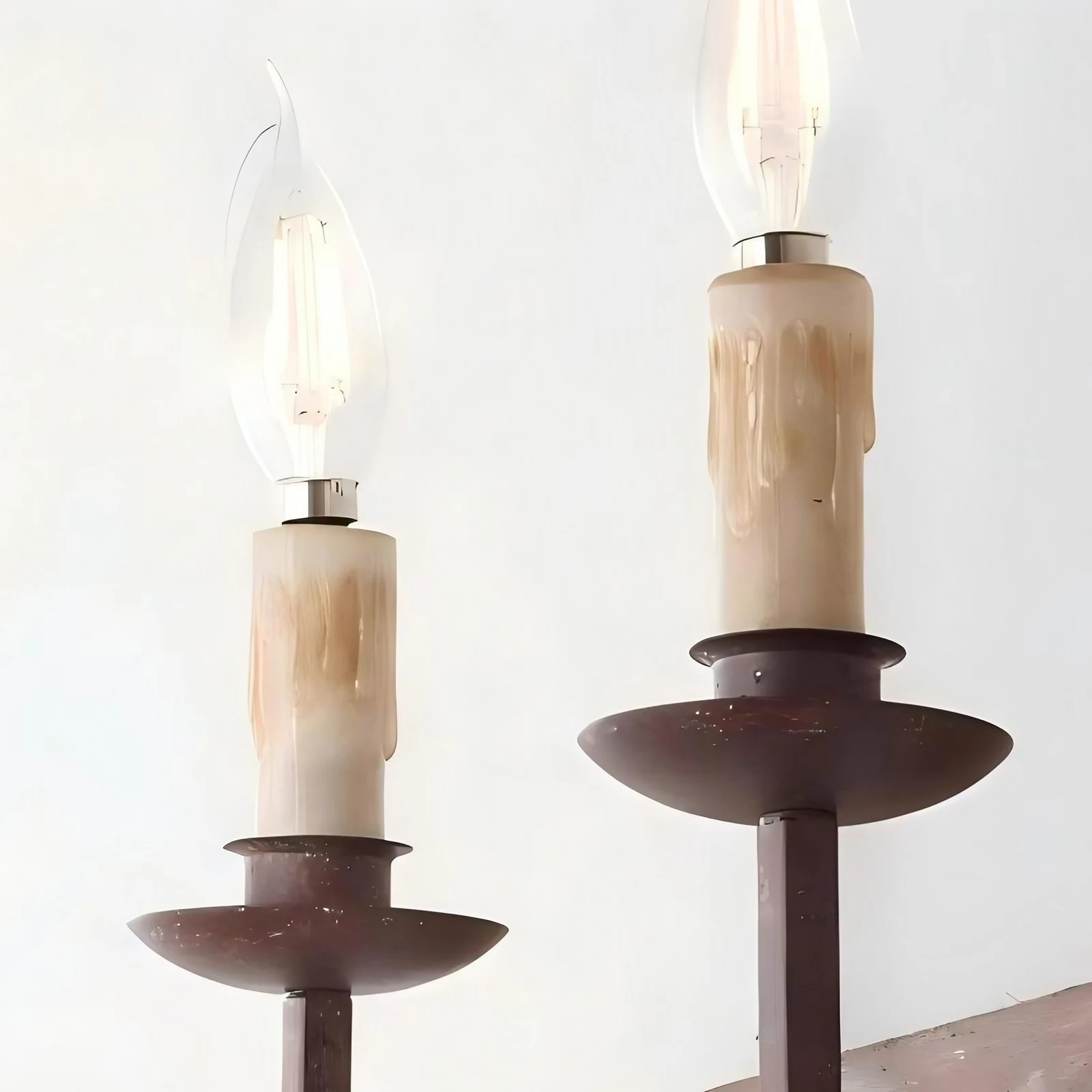 Candle sleeve and flame bulb detail