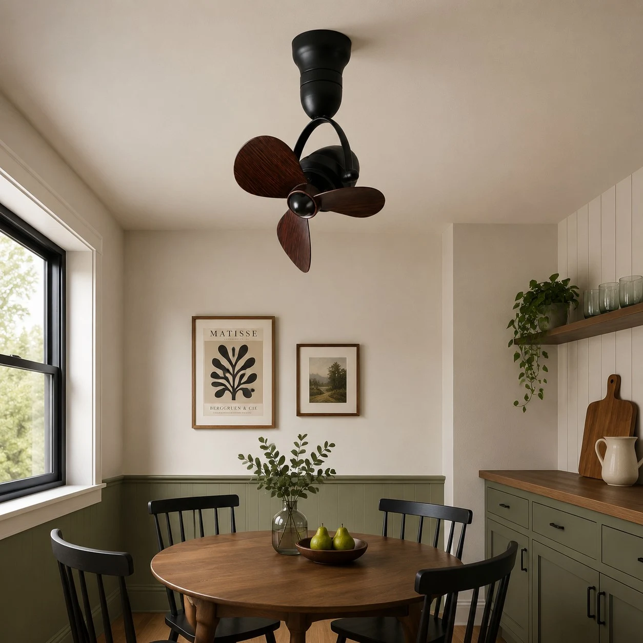 small ceiling fan room scene
