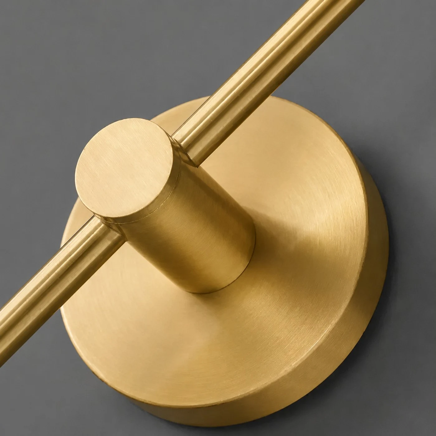 Copper wall plate and arm detail