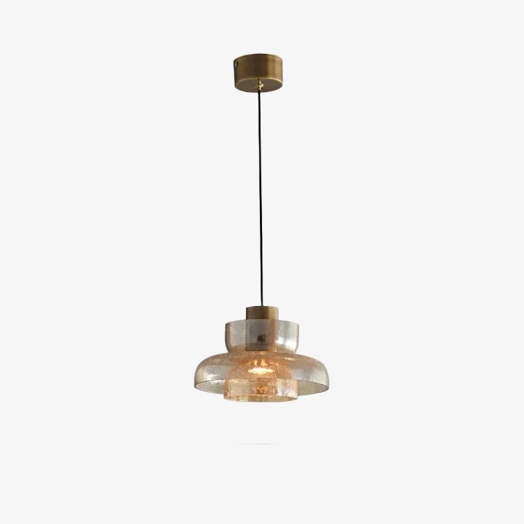 Style C amber brass pendant light
