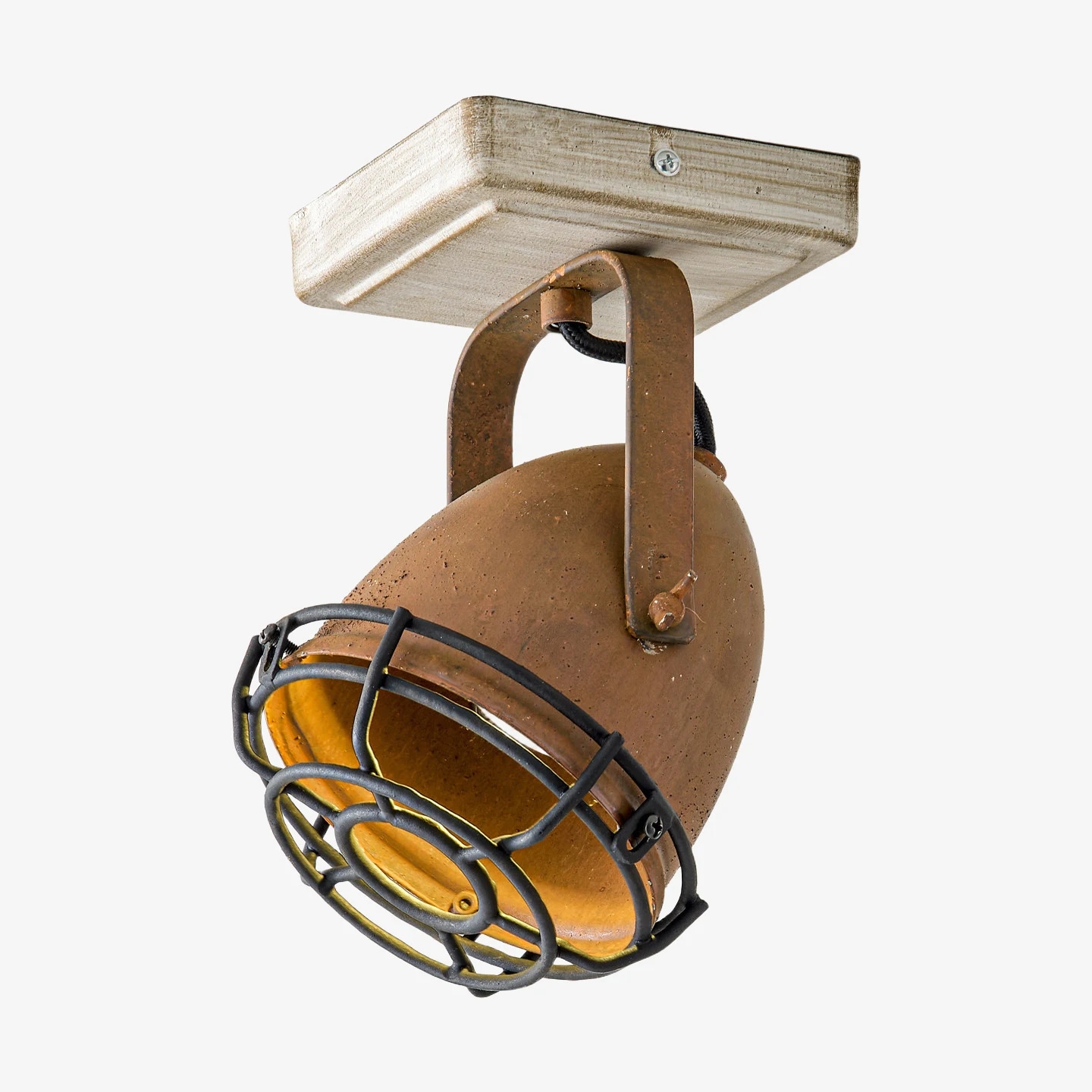 Rust and white ceiling spotlight SKU view