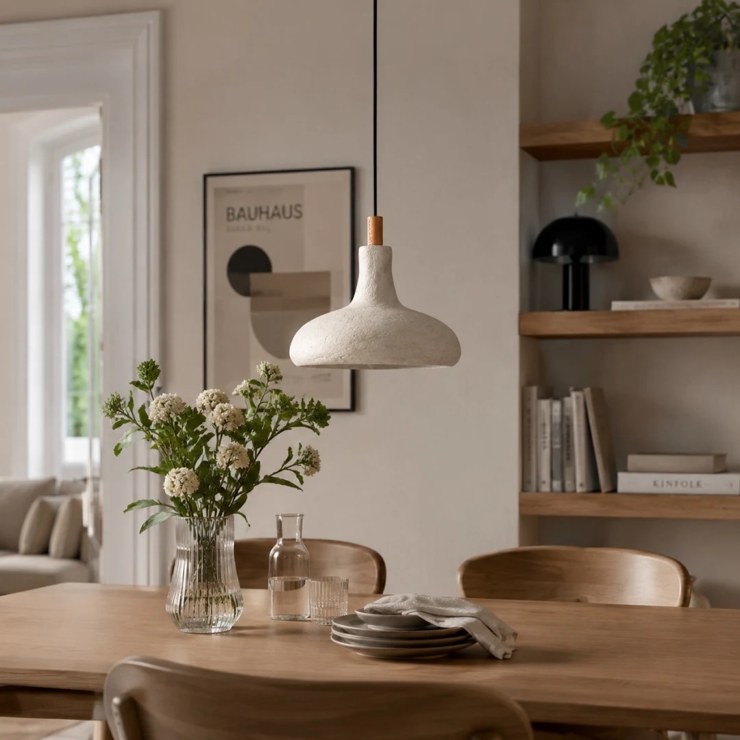 Off-White Rice Paper Pendant Lamp