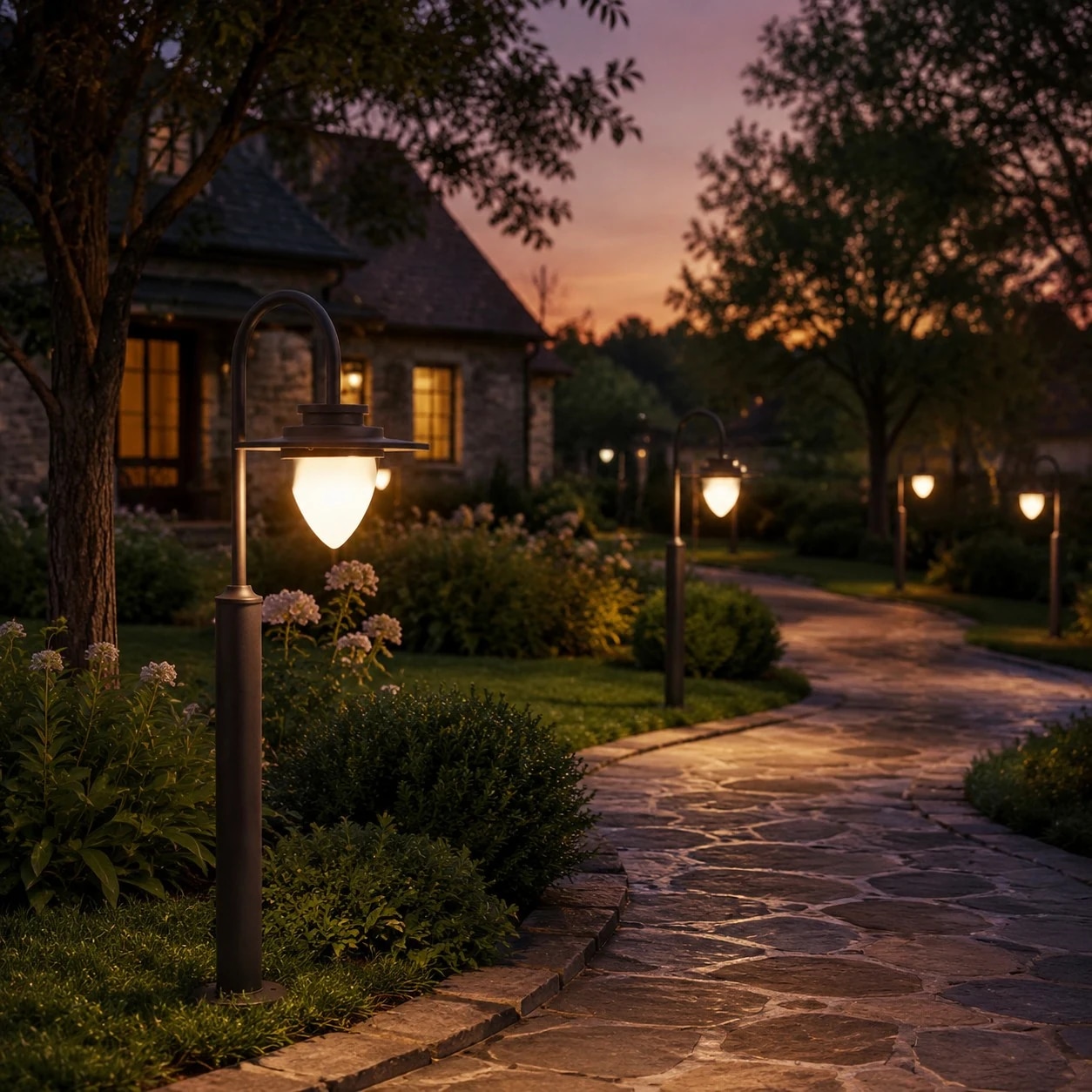 Frosted white diffuser softens the visible glow.