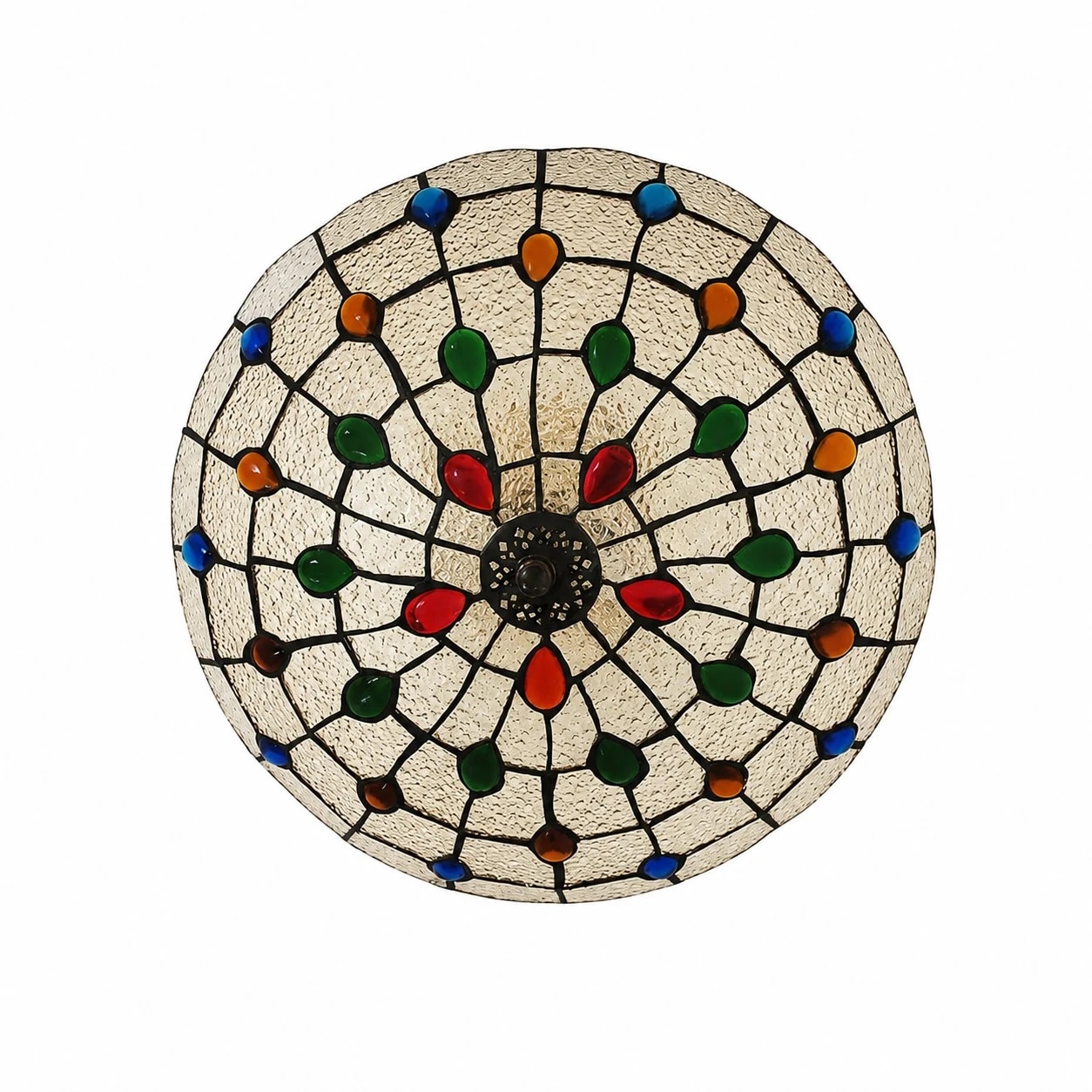 30 cm 2-flammige bernsteinfarbene, diamantklare Deckenleuchte