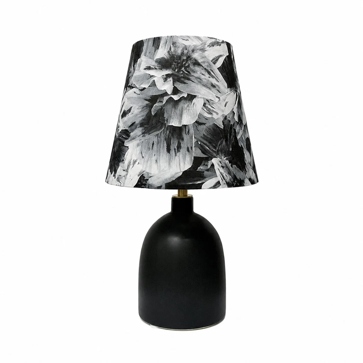 Option de teinte florale noire et blanche