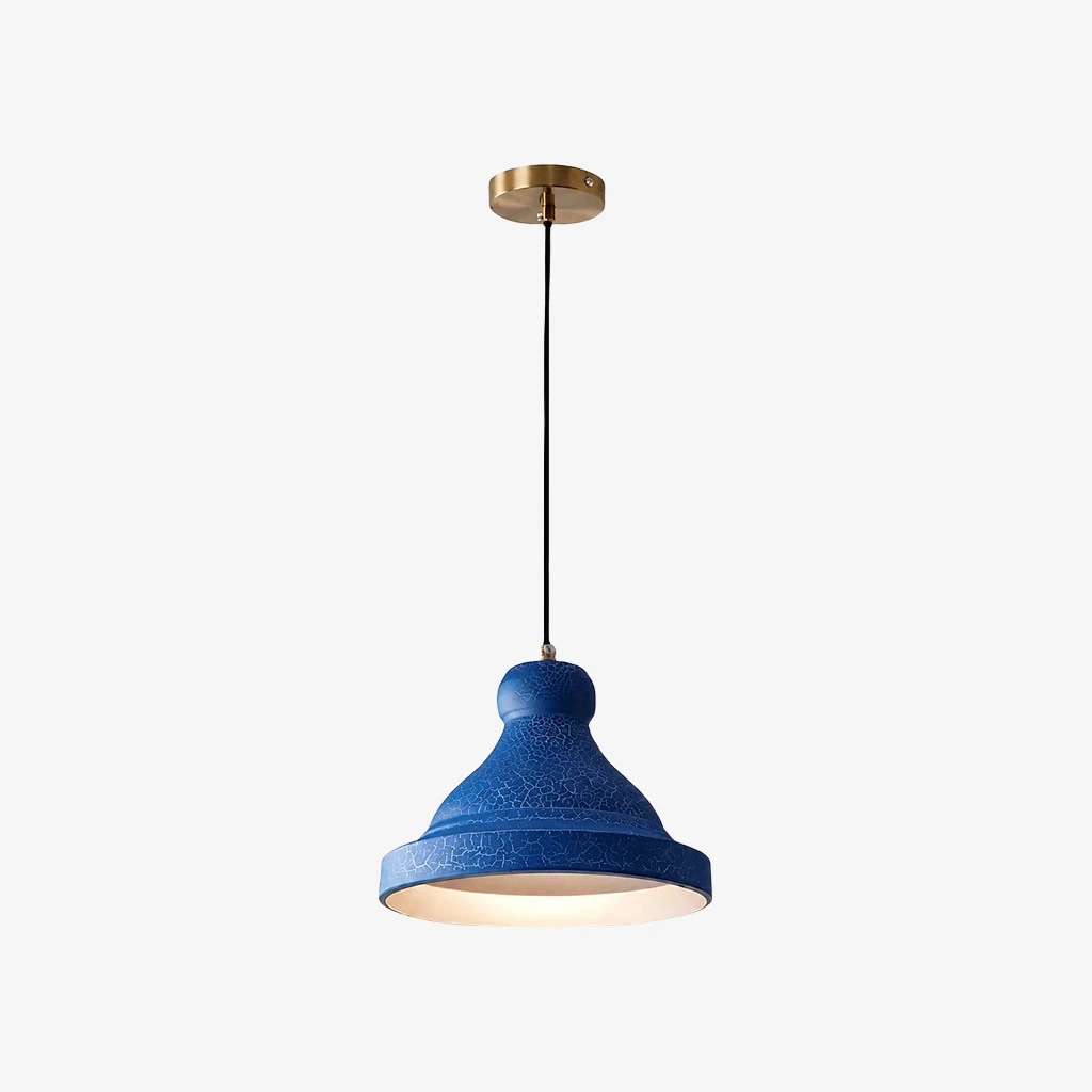 Blue metal dome pendant lamp 鈭 12鈥 脳 H 6.7鈥 / Dia 30 cm 脳 H 17 cm